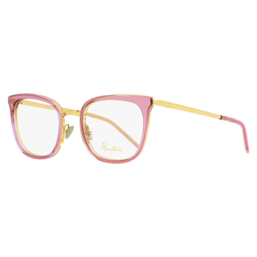 Pomellato Square Eyeglasses PM0065O 003 Pink/Gold 50mm